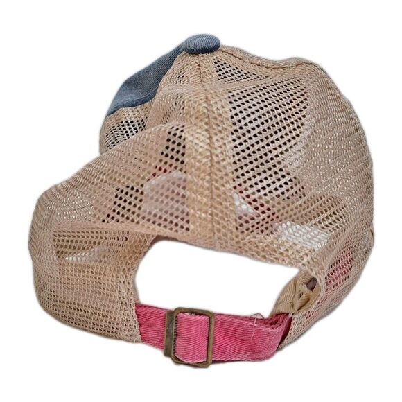 USA Distressed American Trucker 4th July Adjustable Hat Cap Patriotic Red Blue - Picture 3 of 6